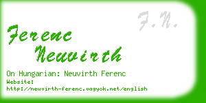 ferenc neuvirth business card